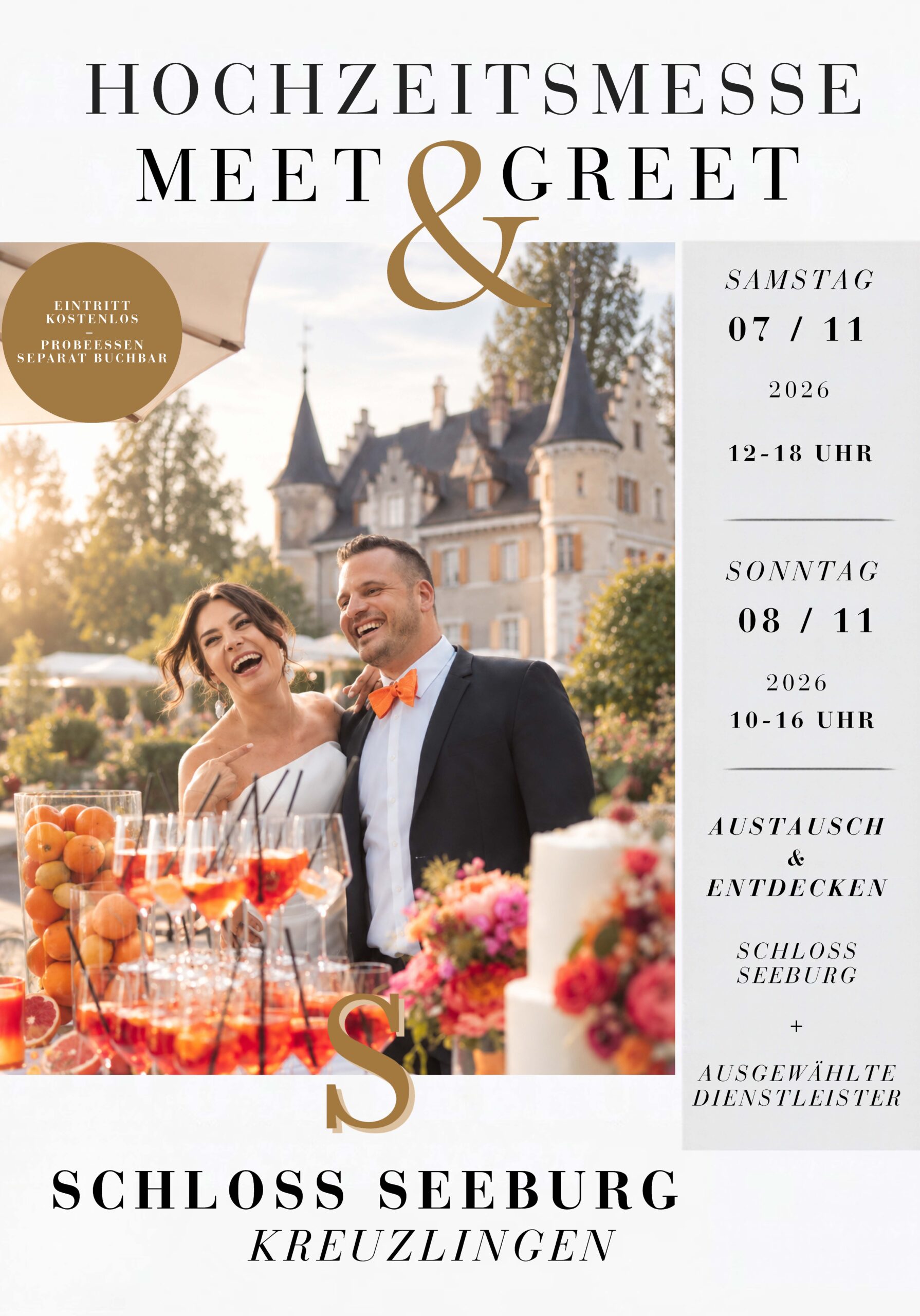 Hochzeitsmesse Schloss Seeburg 2026 in Kreuzlingen am Bodensee